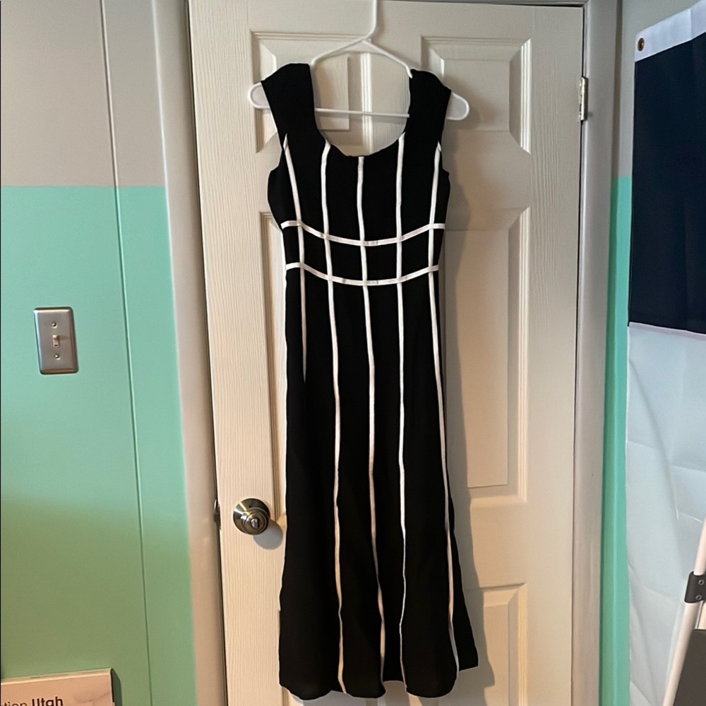 Elegant Black and White Dress
